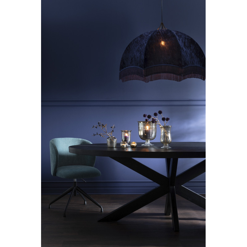 Vase Amphore Roman Hauteur 20 cm en Verre Gris Sur Pied - 2