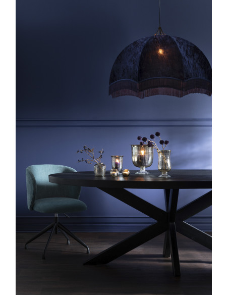 Vase Amphore Roman Hauteur 20 cm en Verre Gris Sur Pied - 2