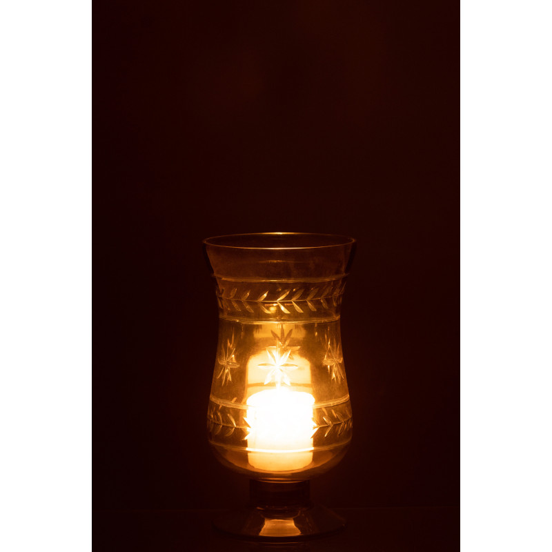 Vase Amphore Roman Hauteur 20 cm en Verre Gris Sur Pied - 4