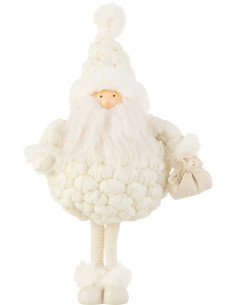 Statue déco Père Noël Nico en Polyester Blanc Résine - 1