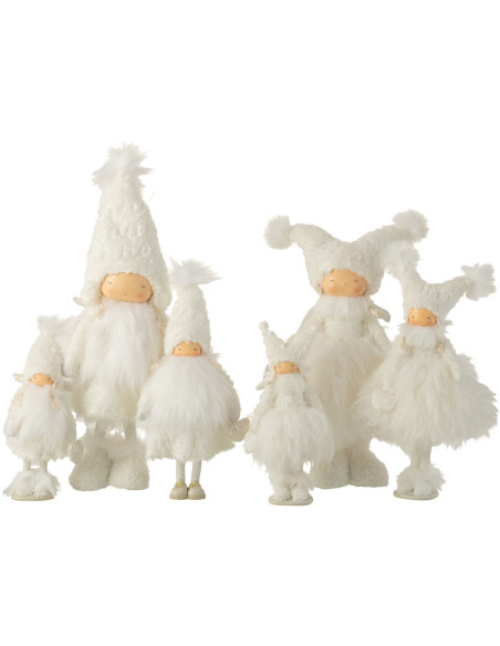 Décoration de Noël Ange coeur 50 cm en Polyester Blanc (Lot de 2) - 2