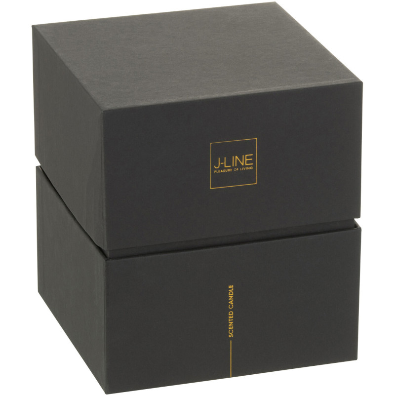 Bougie parfumée XL Boisée 68 heures Noa Parfum Bois de Santal avec photophore en Verre Rouge - 3