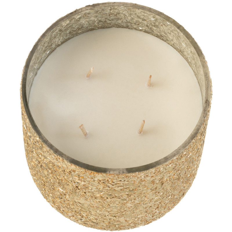 Bougie parfumée XL Gourmande 40 heures Luxuria Parfum Vanilla Escape avec photophore en Verre Doré - 3