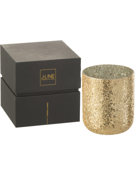 Bougie parfumée XL Gourmande 60 heures Luxuria Parfum Vanilla Escape avec photophore en Verre Doré - 1