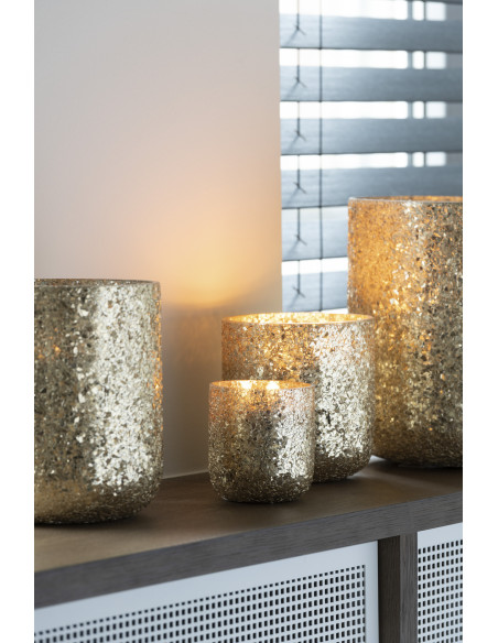 Bougie parfumée XL Gourmande 60 heures Luxuria Parfum Vanilla Escape avec photophore en Verre Doré - 2