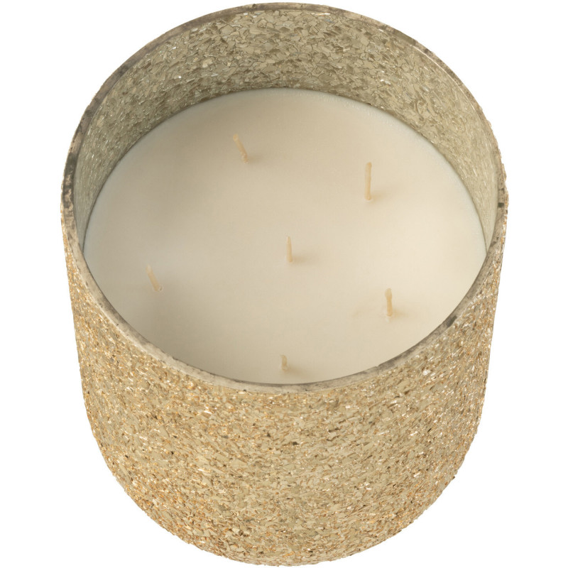 Bougie parfumée XL Gourmande 60 heures Luxuria Parfum Vanilla Escape avec photophore en Verre Doré - 3