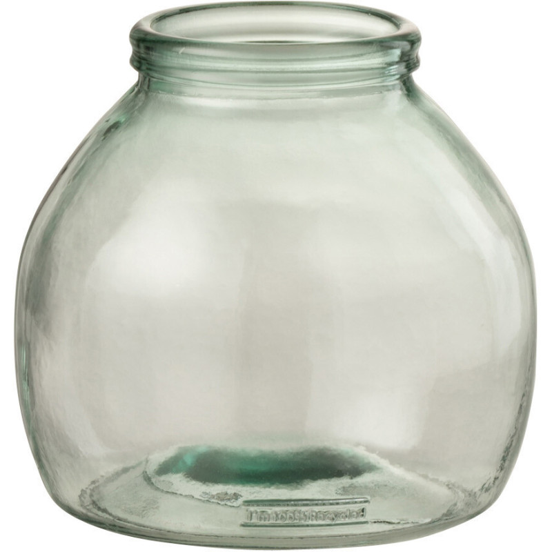 Vase Rond Éduardo Hauteur 20 cm en Verre Transparent - 1