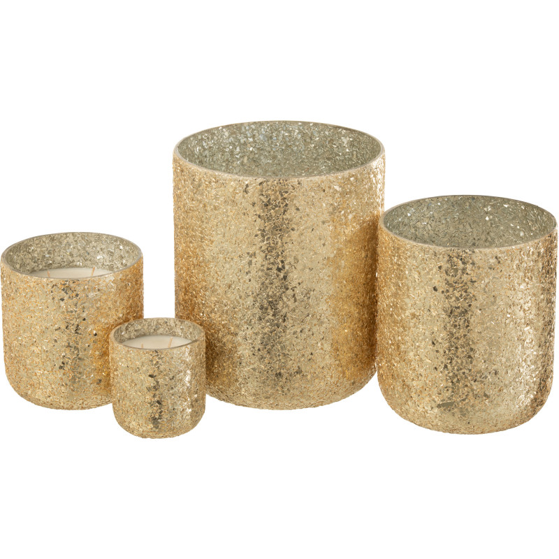 Bougie parfumée XXL Gourmande 80 heures Luxuria Parfum Vanilla Escape avec photophore en Verre Doré - 6