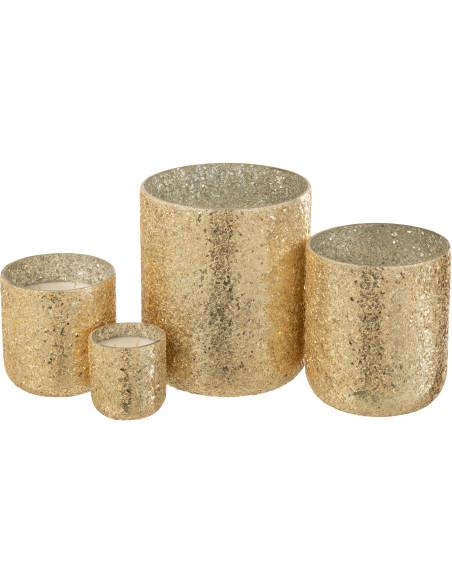 Bougie parfumée XXL Gourmande 80 heures Luxuria Parfum Vanilla Escape avec photophore en Verre Doré - 6