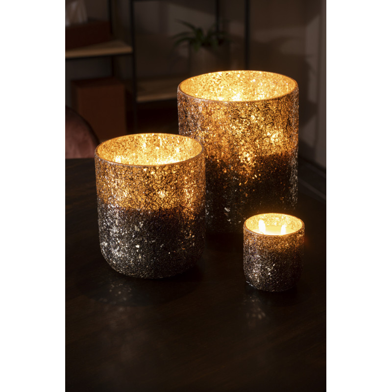 Bougie parfumée XXL Gourmande 120 heures Luxuria Parfum Vanilla Escape avec photophore en Verre Doré - 2