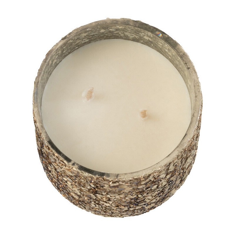 Bougie parfumée XXL Gourmande 120 heures Luxuria Parfum Vanilla Escape avec photophore en Verre Doré - 3