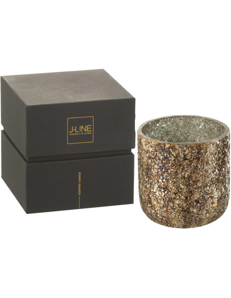 Bougie parfumée XL Gourmande 60 heures Luxuria Parfum Cookie Crunch avec photophore en Verre Bronze - 1