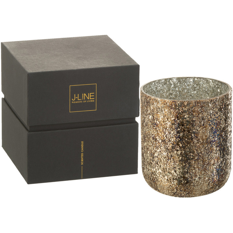 Bougie parfumée XXL Gourmande 80 heures Luxuria Parfum Cookie Crunch avec photophore en Verre Bronze - 1