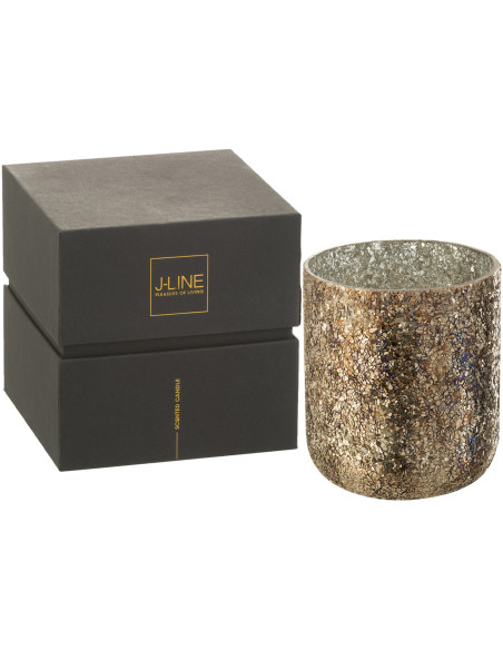 Bougie parfumée XXL Gourmande 80 heures Luxuria Parfum Cookie Crunch avec photophore en Verre Bronze - 1