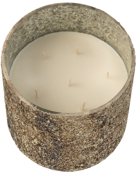 Bougie parfumée XXL Gourmande 80 heures Luxuria Parfum Cookie Crunch avec photophore en Verre Bronze - 3