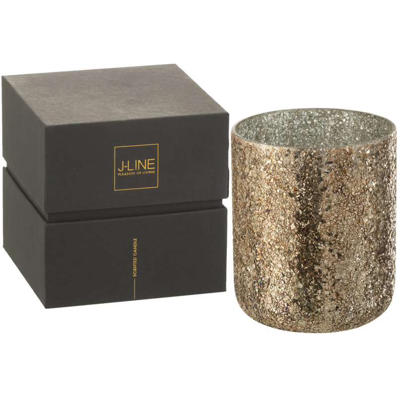 Bougie parfumée XXL Gourmande 120 heures Luxuria Parfum Cookie Crunch avec photophore en Verre Bronze - 1