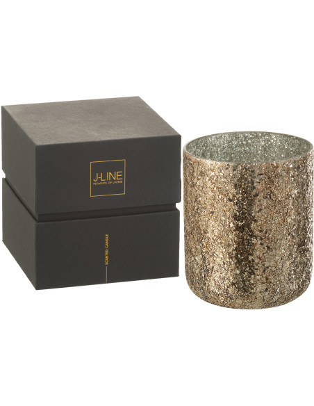 Bougie parfumée XXL Gourmande 120 heures Luxuria Parfum Cookie Crunch avec photophore en Verre Bronze - 1