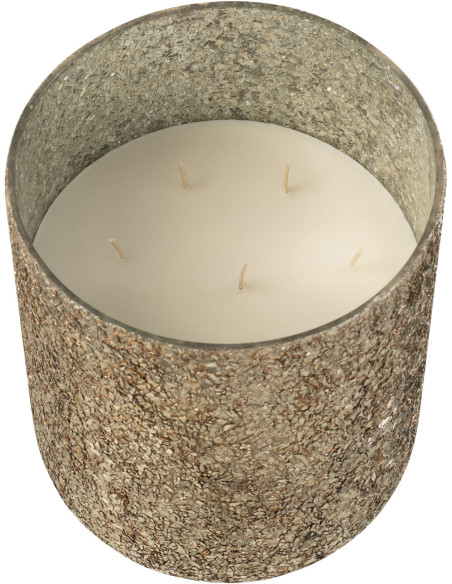 Bougie parfumée XXL Gourmande 120 heures Luxuria Parfum Cookie Crunch avec photophore en Verre Bronze - 3