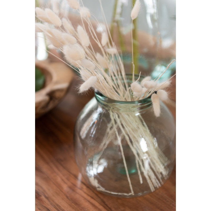 Vase Rond Éduardo Hauteur 20 cm en Verre Transparent - 2