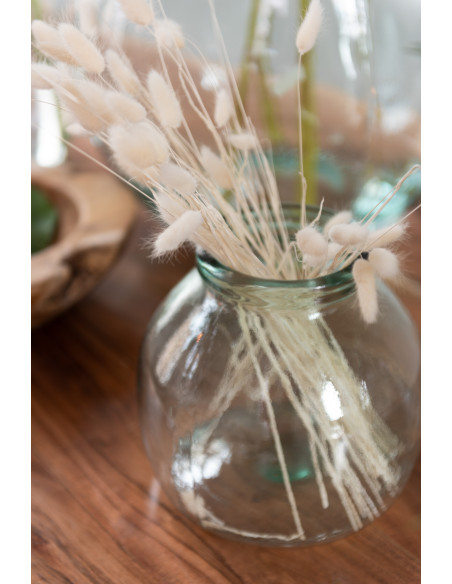 Vase Rond Éduardo Hauteur 20 cm en Verre Transparent - 2