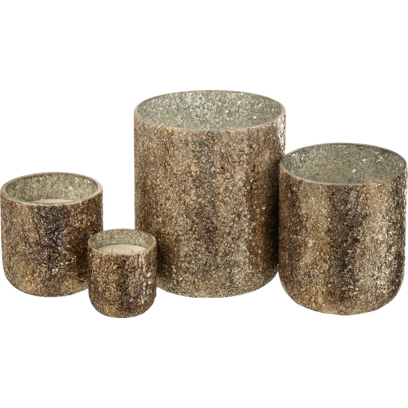 Bougie parfumée XXL Gourmande 120 heures Luxuria Parfum Cookie Crunch avec photophore en Verre Bronze - 6