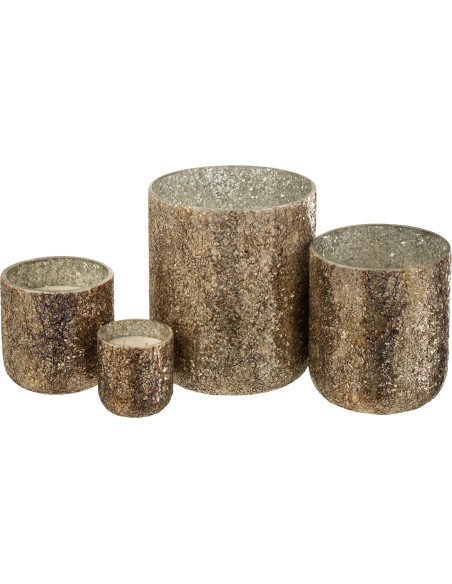 Bougie parfumée XXL Gourmande 120 heures Luxuria Parfum Cookie Crunch avec photophore en Verre Bronze - 6