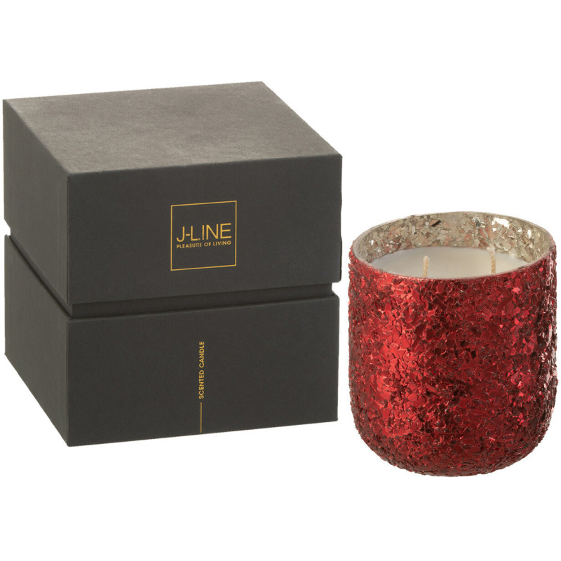 Bougie parfumée XL Fruitée 40 heures Luxuria Parfum Berry Bliss avec photophore en Verre Rouge - 1