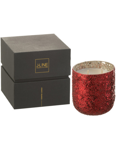 Bougie parfumée XL Fruitée 40 heures Luxuria Parfum Berry Bliss avec photophore en Verre Rouge - 1