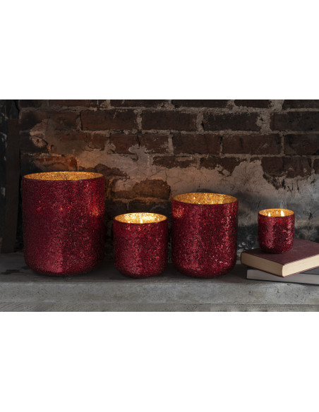 Bougie parfumée XL Fruitée 40 heures Luxuria Parfum Berry Bliss avec photophore en Verre Rouge - 2