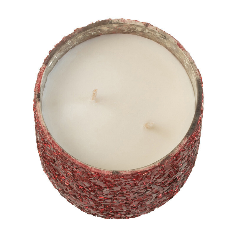 Bougie parfumée XL Fruitée 40 heures Luxuria Parfum Berry Bliss avec photophore en Verre Rouge - 3