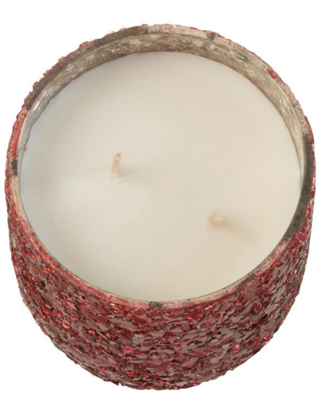 Bougie parfumée XL Fruitée 40 heures Luxuria Parfum Berry Bliss avec photophore en Verre Rouge - 3