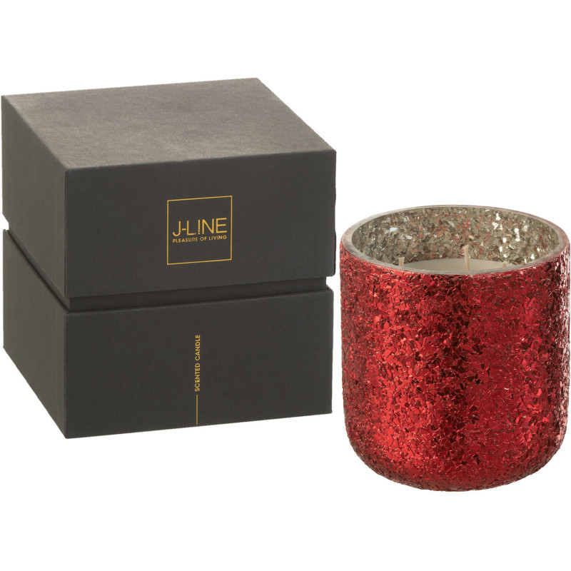 Bougie parfumée XL Fruitée 60 heures Luxuria Parfum Berry Bliss avec photophore en Verre Rouge - 1