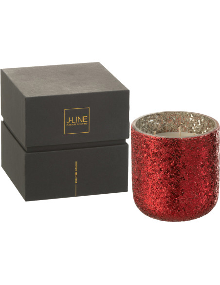 Bougie parfumée XL Fruitée 60 heures Luxuria Parfum Berry Bliss avec photophore en Verre Rouge - 1