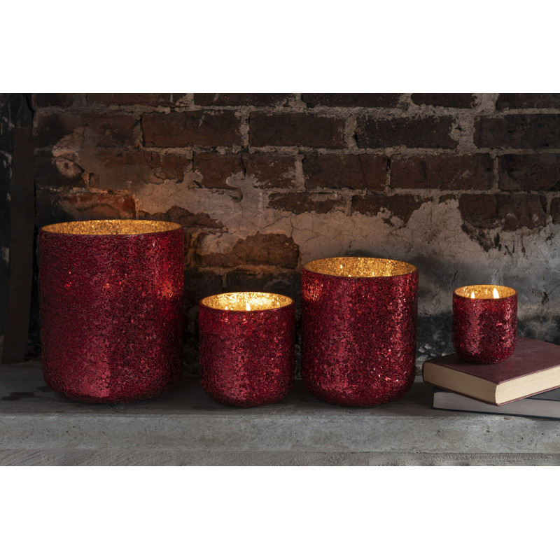 Bougie parfumée XL Fruitée 60 heures Luxuria Parfum Berry Bliss avec photophore en Verre Rouge - 2