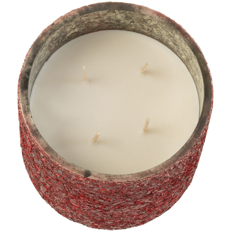 Bougie parfumée XL Fruitée 60 heures Luxuria Parfum Berry Bliss avec photophore en Verre Rouge - 3