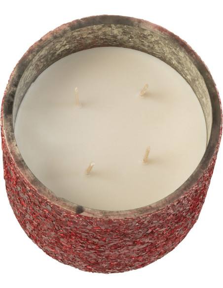 Bougie parfumée XL Fruitée 60 heures Luxuria Parfum Berry Bliss avec photophore en Verre Rouge - 3