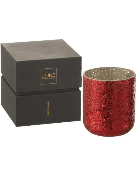 Bougie parfumée XXL Fruitée 80 heures Luxuria Parfum Berry Bliss avec photophore en Verre Rouge - 1