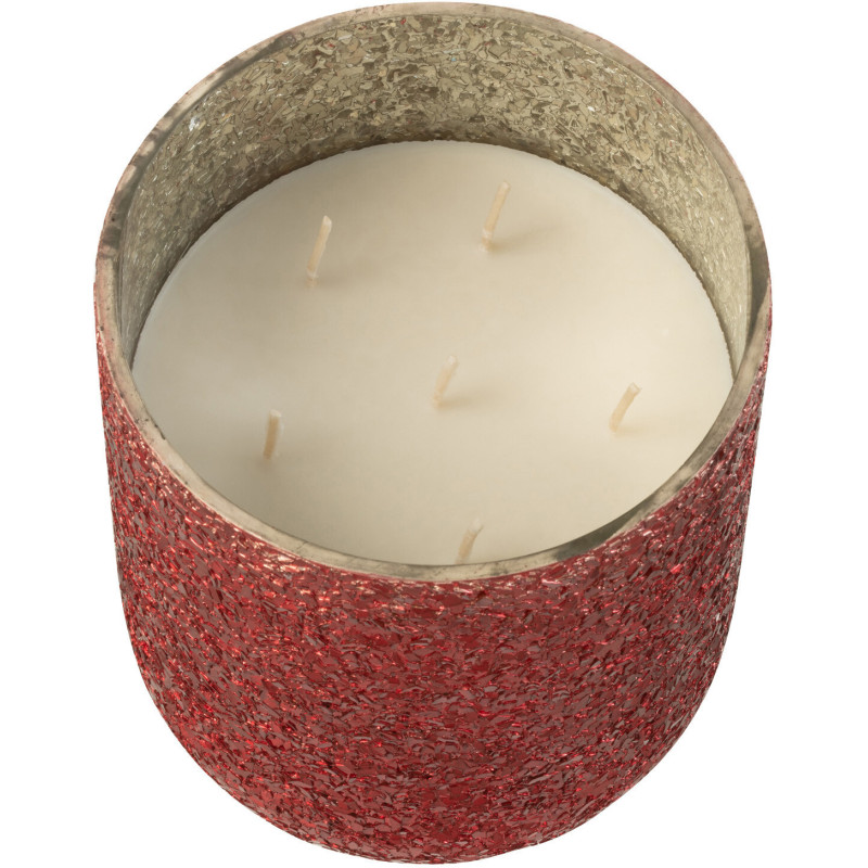 Bougie parfumée XXL Fruitée 80 heures Luxuria Parfum Berry Bliss avec photophore en Verre Rouge - 3