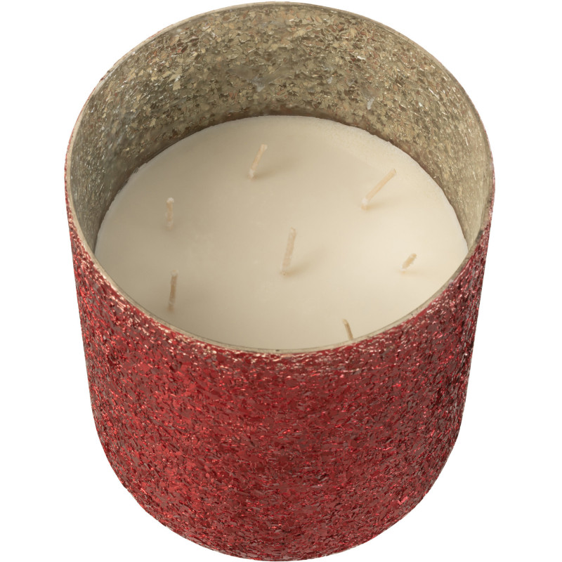 Bougie parfumée XXL Fruitée 120 heures Luxuria Parfum Berry Bliss avec photophore en Verre Rouge - 3