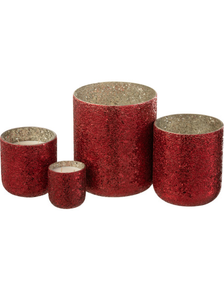 Bougie parfumée XXL Fruitée 120 heures Luxuria Parfum Berry Bliss avec photophore en Verre Rouge - 6