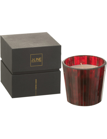 Bougie parfumée Orientale 35 heures Noa Parfum Ruby Red avec photophore en Verre Rouge - 1