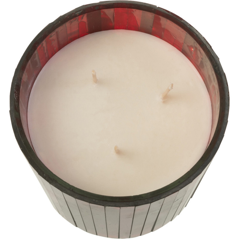 Bougie parfumée Orientale 35 heures Noa Parfum Ruby Red avec photophore en Verre Rouge - 2