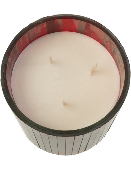 Bougie parfumée Orientale 35 heures Noa Parfum Ruby Red avec photophore en Verre Rouge - 2