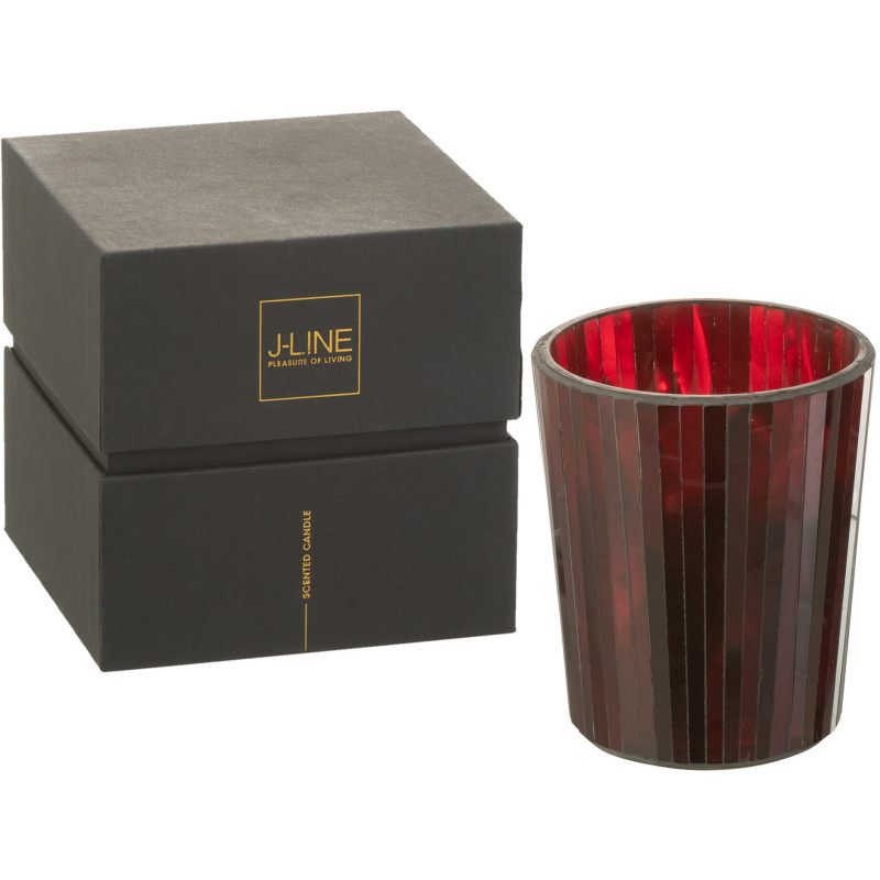 Bougie parfumée XL Orientale 55 heures Noa Parfum Ruby Red avec photophore en Verre Rouge - 1
