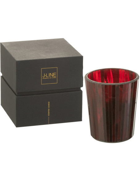 Bougie parfumée XL Orientale 55 heures Noa Parfum Ruby Red avec photophore en Verre Rouge - 1