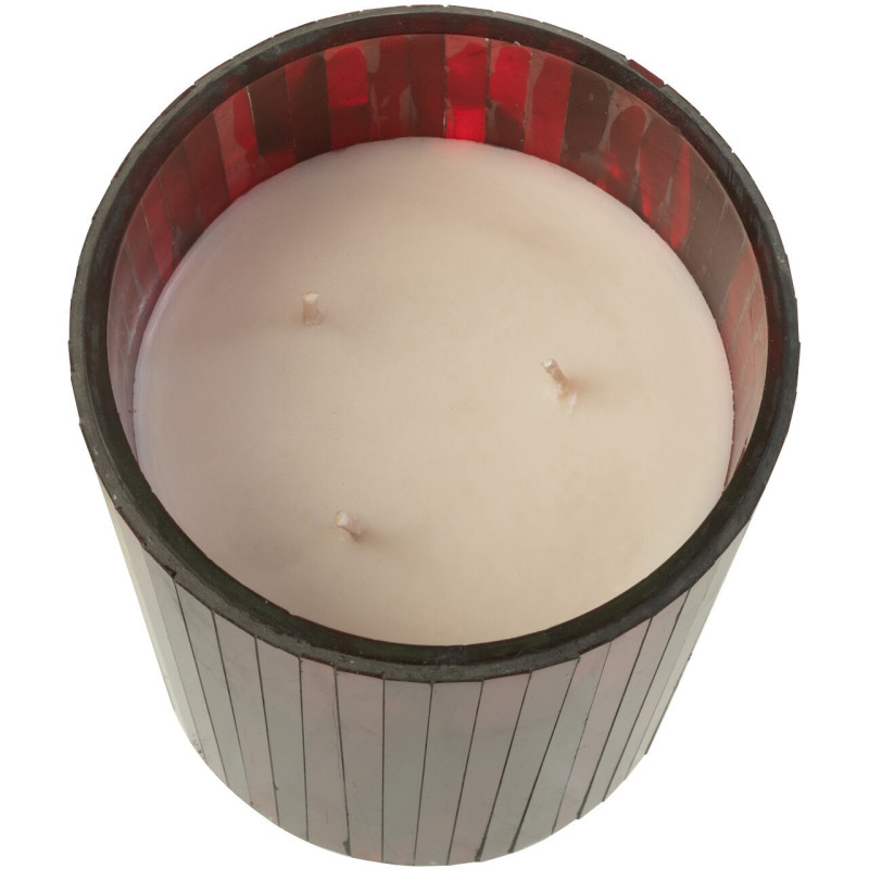 Bougie parfumée XL Orientale 55 heures Noa Parfum Ruby Red avec photophore en Verre Rouge - 2