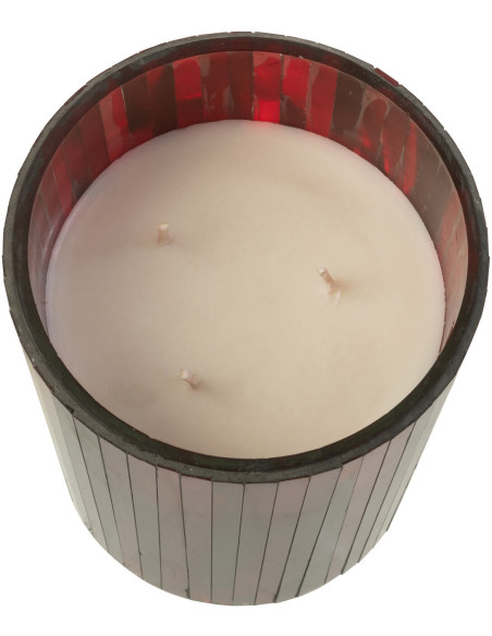 Bougie parfumée XL Orientale 55 heures Noa Parfum Ruby Red avec photophore en Verre Rouge - 2