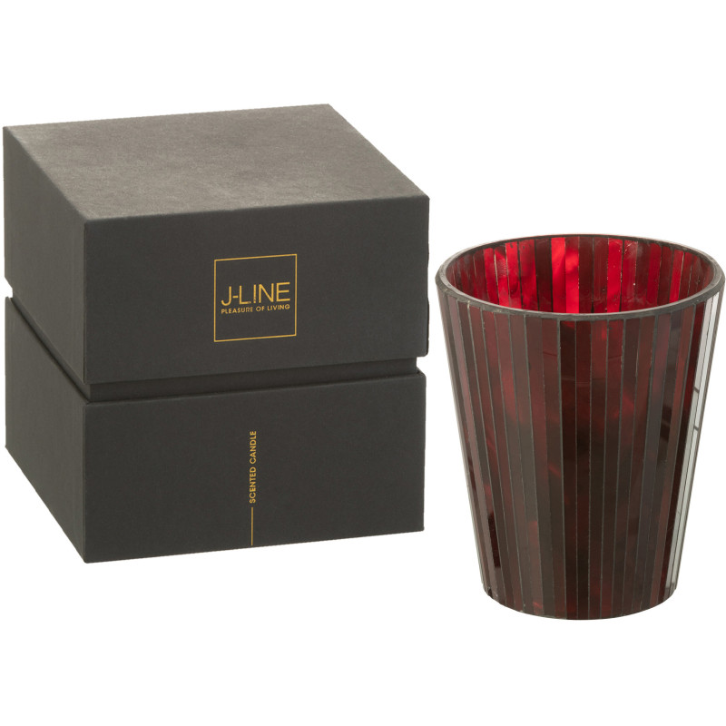 Bougie parfumée XL Orientale 60 heures Noa Parfum Ruby Red avec photophore en Verre Rouge - 1
