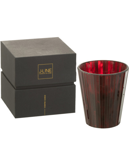 Bougie parfumée XL Orientale 60 heures Noa Parfum Ruby Red avec photophore en Verre Rouge - 1