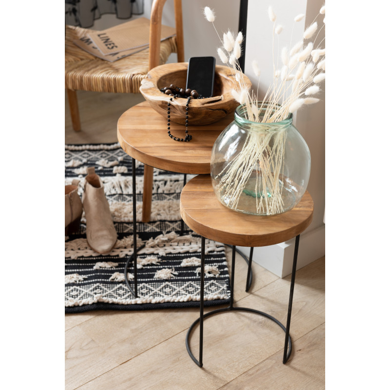 Vase Rond Éduardo Hauteur 20 cm en Verre Transparent - 4